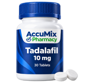 AccuMix Pharmacy compounded tadalafil tablets bottle