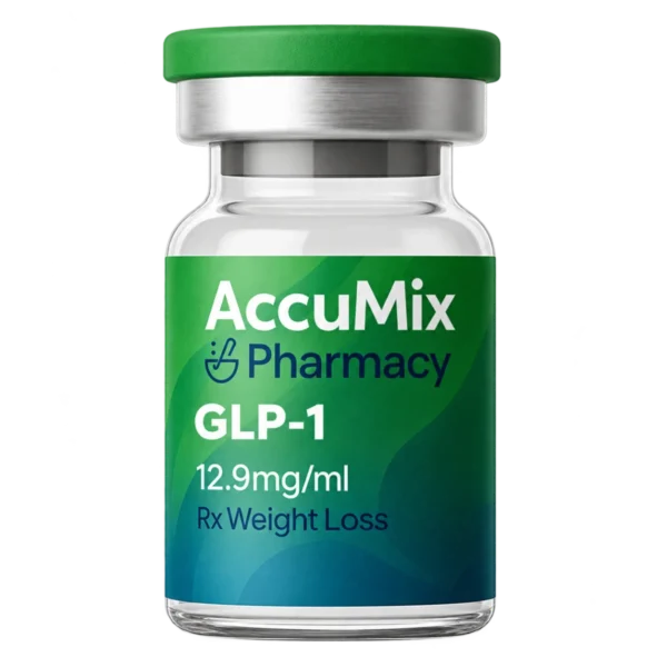 AccuMix Pharmacy compounded GLP-1 injection vial