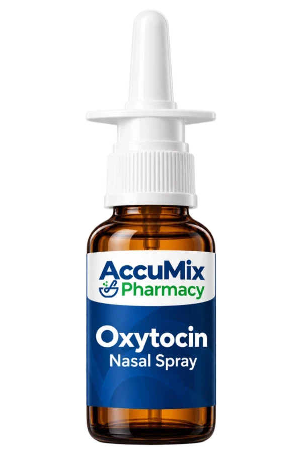 AccuMix Pharmacy compounded oxytocin nasal spray bottle