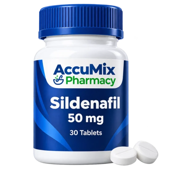 AccuMix Pharmacy sildenafil tablets bottle